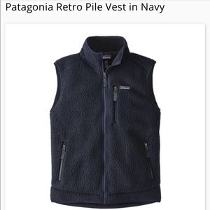 Patagonia Mens Retro Pile Vest Navy Medium